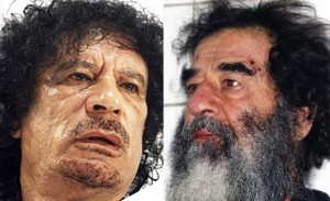 Gaddafi of Libya and Saddam of Iraq