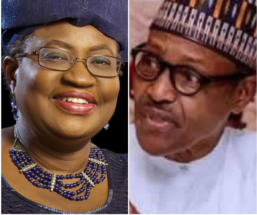 Dr Ngozi Okonjo-Iweala and President Muhammadu Buhari