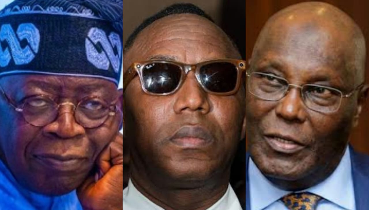 Tinubu, Sowore and Atiku